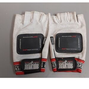 Silverback Magnetic Work Gloves Mens One Size Gray Fingerless Suede Zeta6